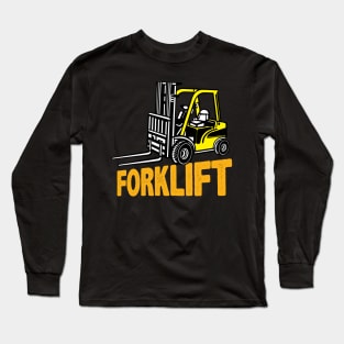 Forklift truck Yellow Long Sleeve T-Shirt